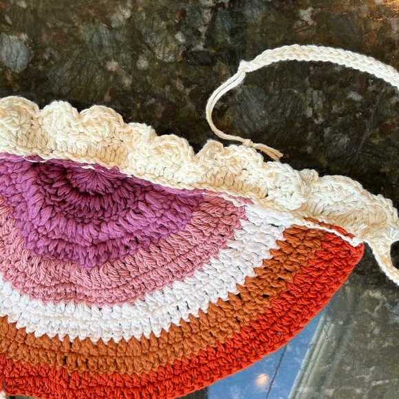 Crocheted halter top. Rainbow pattern pride. Boho. Festival. Hippie. Grandma - Picture 8 of 8